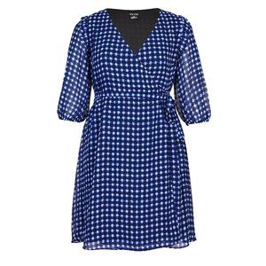 NWT Plus Size 22 City Chic Blue Bell Wrap Dress